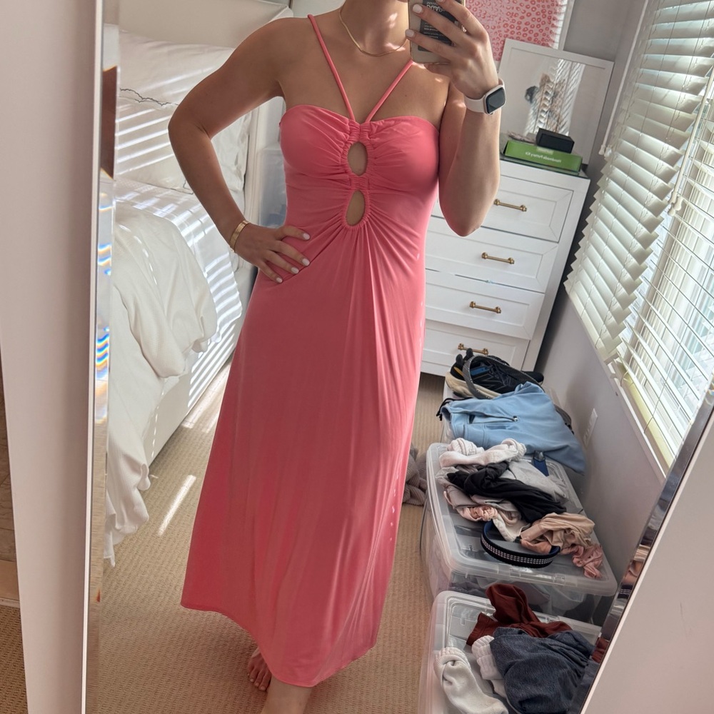 ALC Halter Pink Maxi Dress
